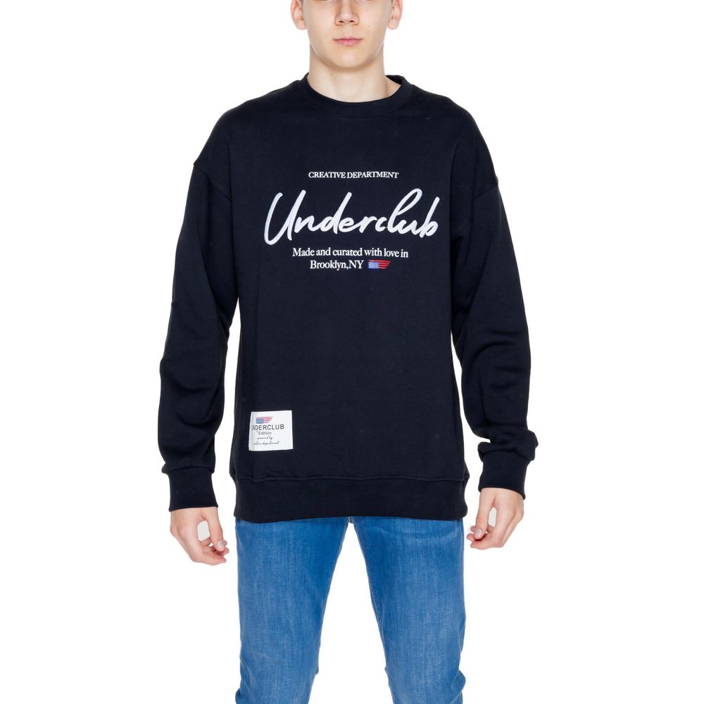 Sweater by Underclub for men in cotton black showcases a downtown chic silhouette, artfully finished with a downtown chic and for a sophisticated, high-end look.