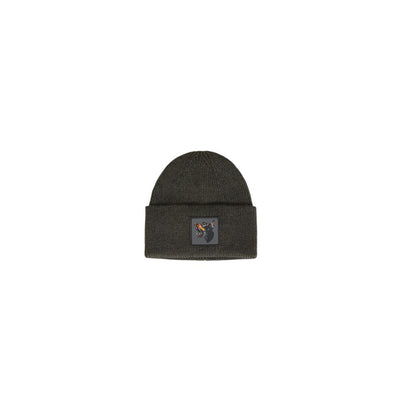 Hat by Antony Morato for men in polyamide wool green showcases a delicate silhouette, artfully capturing the essence of the delicate Polyamide Wool Hat design for a sophisticated look.