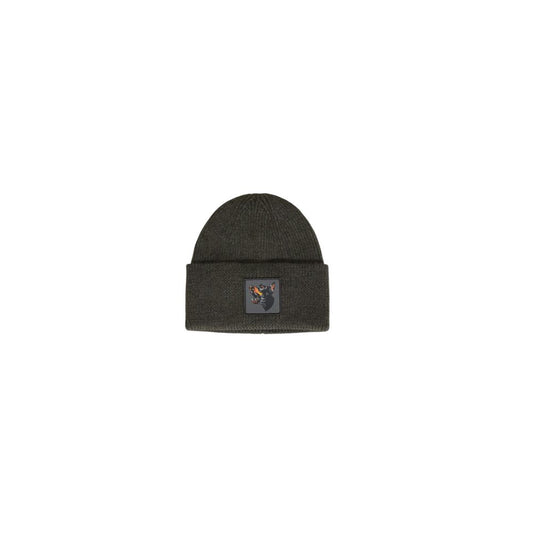 Hat by Antony Morato for men in polyamide wool green showcases a delicate silhouette, artfully capturing the essence of the delicate Polyamide Wool Hat design for a sophisticated look.