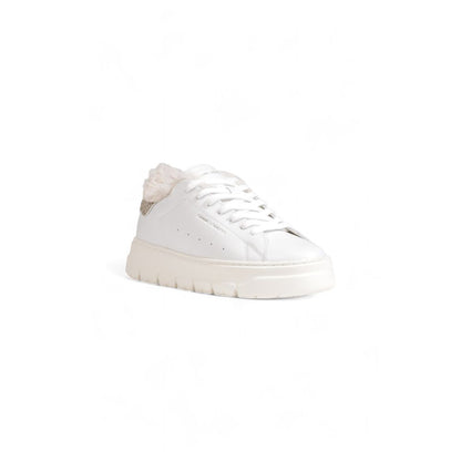 Sneakers by Crime London for women in leather white features an opulent silhouette from the Women's Casual Leather Sneakers collection, showcasing a signature casual style with an opulent finish.