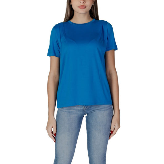B.Young Women's Short-Sleeve Round-Neck Modal & Polyester T-Shirt - Blue