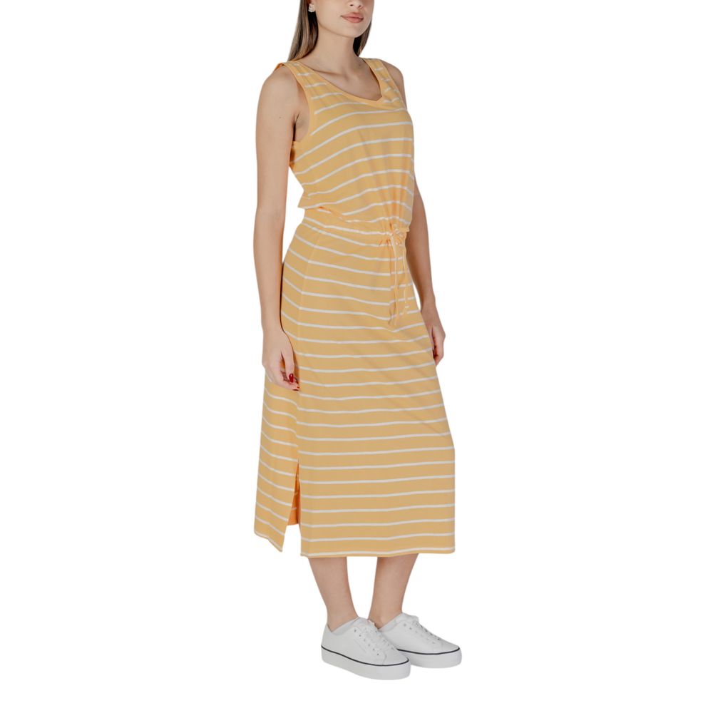 Dress by B.Young for women in stretch cotton yellow features an cute silhouette, detailed with a and that elegantly flows into a cute .