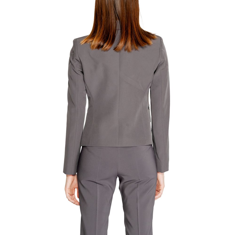 Suit by Rinascimento for women in stretch polyester gray showcases a tailored silhouette, artfully defined by its and tailored .