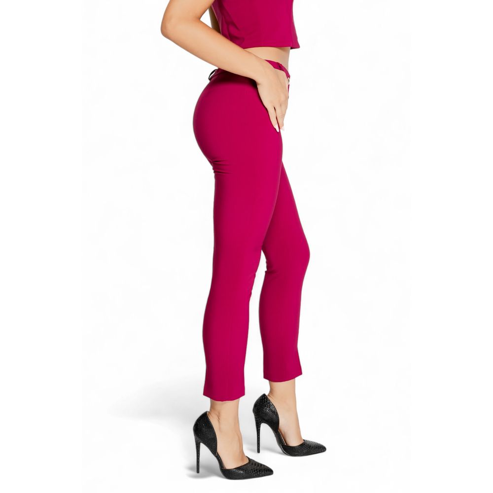 Pants by Rinascimento for women in stretch polyester bordeaux features a utilitarian with a utilitarian long and to create a sophisticated, premium look.