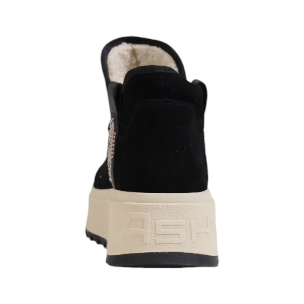 Winter Boots by ASH for women in suede leather black features an dynamic silhouette, showcasing the dynamic Women's Suede Leather Winter Boots design with its distinctive and elegant .
