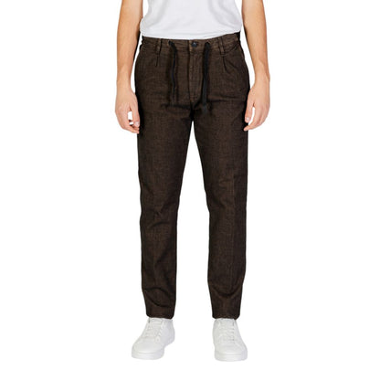 Pants by Hamaki-Ho for men in stretch polyester cotton gray features an understated silhouette, showcasing a sophisticated and long with a refined for an understated, polished aesthetic.