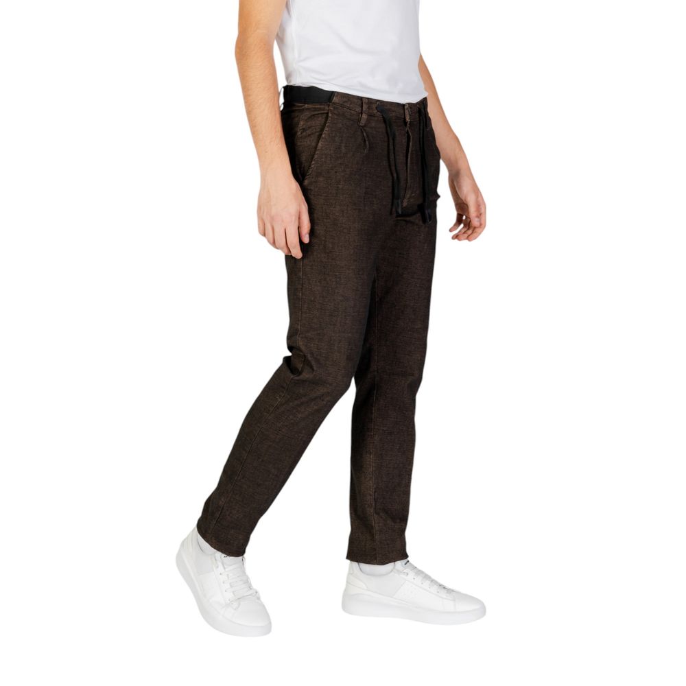 Pants by Hamaki-Ho for men in stretch polyester cotton gray features a sleek silhouette with a sleek , a refined long, and a sophisticated finish.