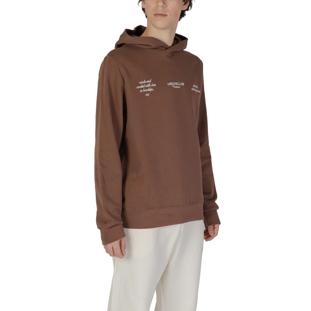 Sweater by Underclub for men in cotton brown showcases an masterful silhouette, artfully detailed with a masterful and for a sophisticated, premium finish.