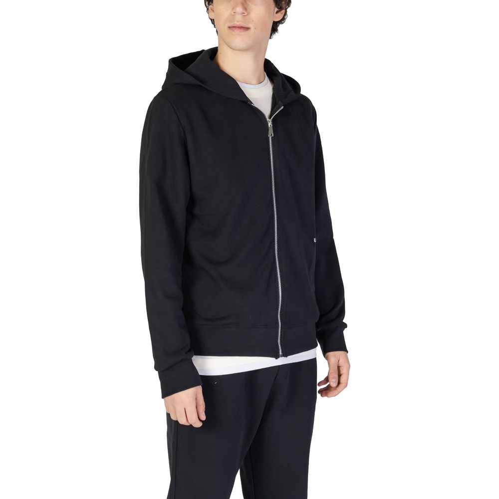Sweater by Underclub for men in cotton black showcases a discreet silhouette, finished with a discreet and for a discreet look.