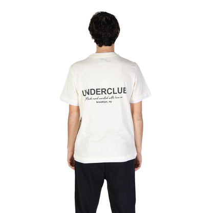 T-Shirt by Underclub for men in cotton cream showcases a dramatic silhouette, elegantly detailed with a dramatic wrap neckline and for a truly dramatic finish.