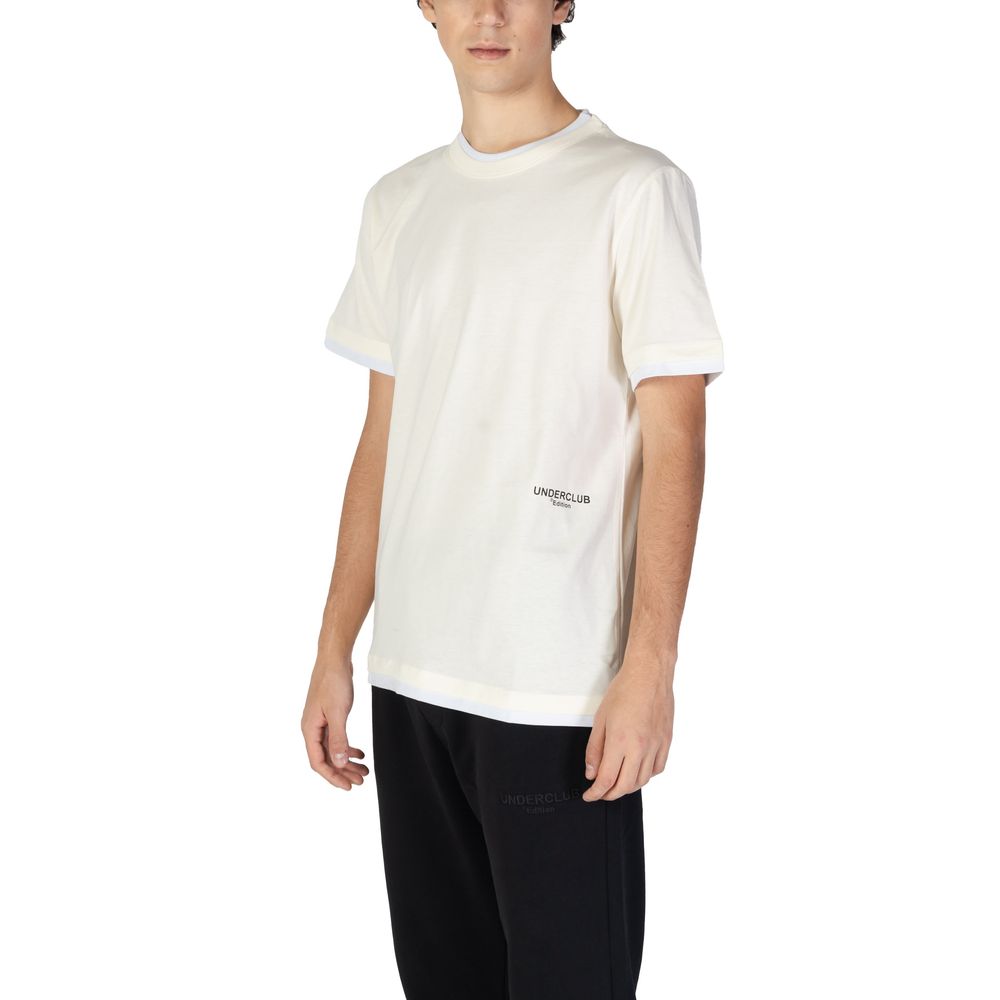 T-Shirt by Underclub for men in cotton cream showcases a chic silhouette, artfully detailed with a chic wrap neckline and for a chic finish.