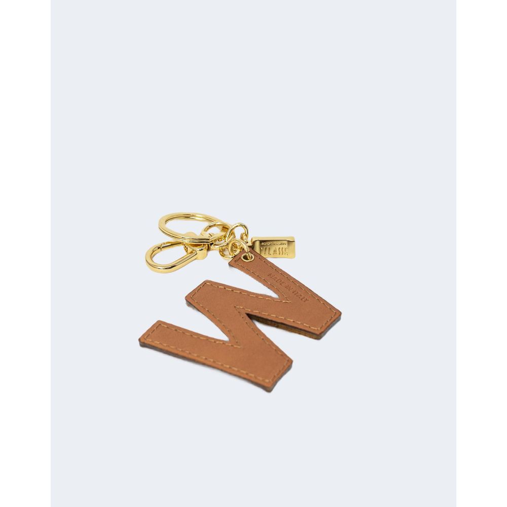 Keychain by Alviero Martini Prima Classe for women in stretch cotton beige, featuring an sculptural design with details in and .