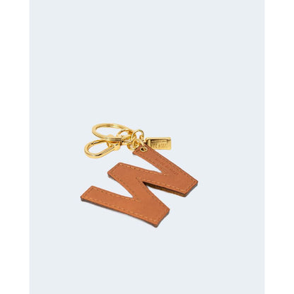 Keychain by Alviero Martini Prima Classe for women in stretch cotton beige, featuring an sculptural design with details in and .