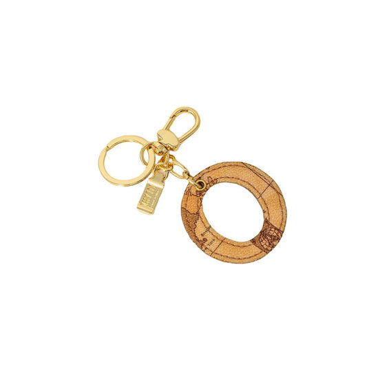 Keychain by Alviero Martini Prima Classe for women in stretch cotton and beige showcases a artisanal design, artfully incorporating , , and for a artisanal finish.