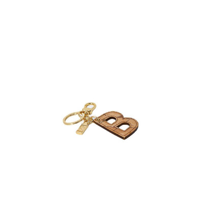 Keychain by Alviero Martini Prima Classe for women in stretch cotton beige, featuring an sculptural design with details in and .
