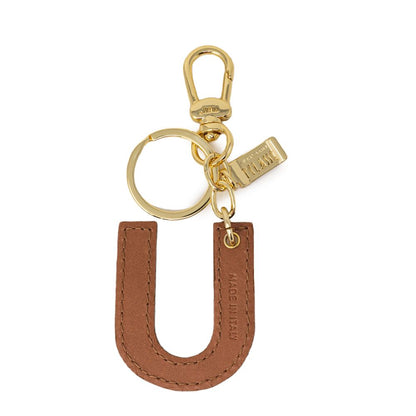 Keychain by Alviero Martini Prima Classe for women in stretch cotton beige, featuring an sculptural design with details in and .