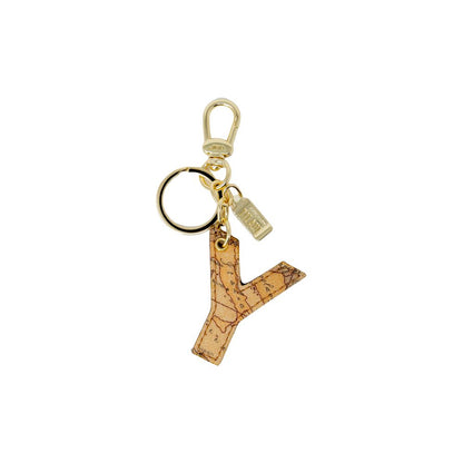 Keychain by Alviero Martini Prima Classe for women in stretch cotton and beige showcases a artisanal design, artfully incorporating , , and for a artisanal finish.