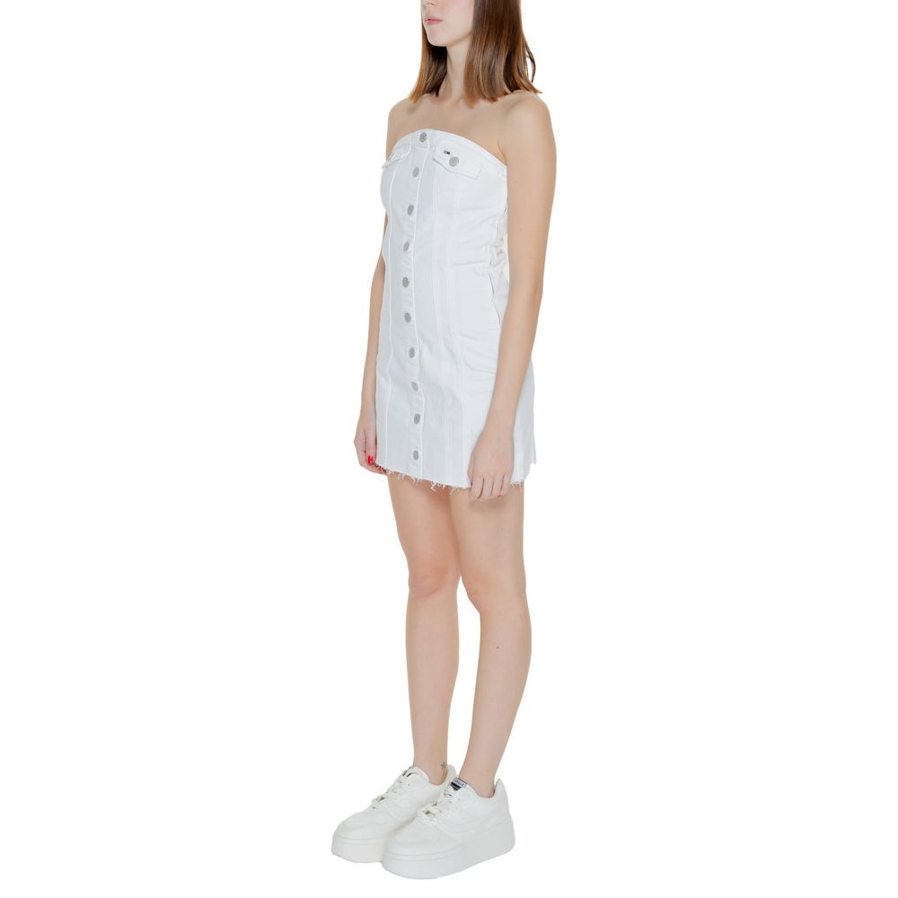 Tommy Hilfiger Jeans Women's Short Stretch Cotton Dress - White