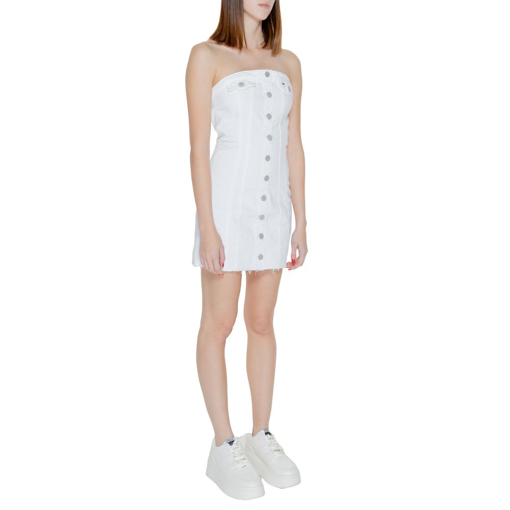 Tommy Hilfiger Jeans Women's Short Stretch Cotton Dress - White