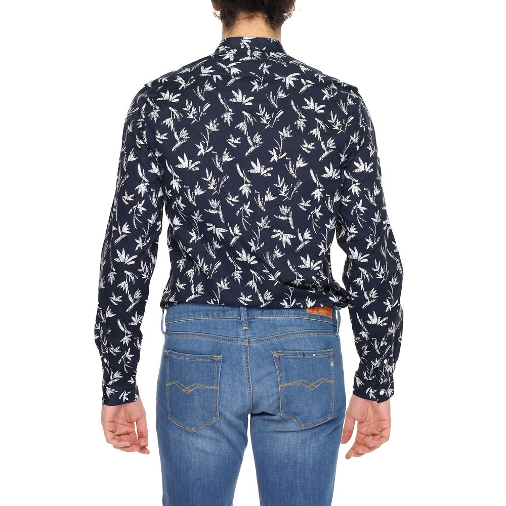 Shirt by Antony Morato for men in cotton blue showcases a sublime silhouette, artfully detailed with a sublime and for a sophisticated, sublime finish.