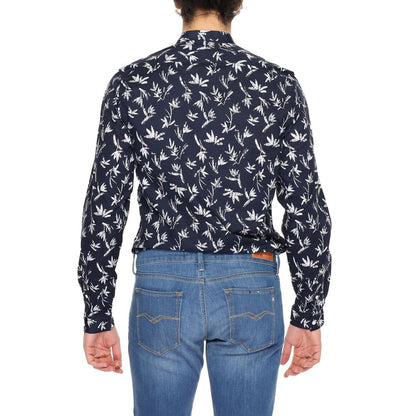 Shirt by Antony Morato for men in cotton blue showcases a sublime silhouette, artfully detailed with a sublime and for a sophisticated, sublime finish.