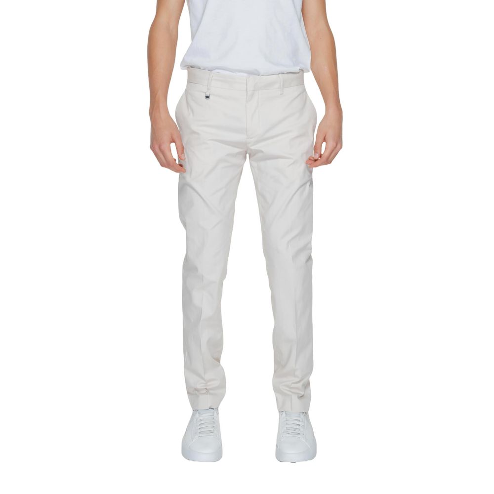 Pants by Antony Morato for men in stretch cotton modal & polyamide beige features a enduring silhouette, showcasing a enduring and long with a for a premium, tailored aesthetic.