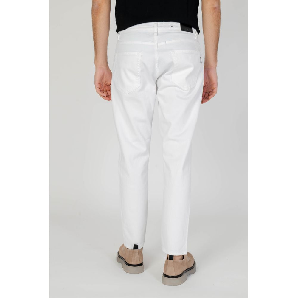 Pants by Antony Morato for men in stretch denim cotton white features an on trend silhouette with a and slim cut in an elegant long for a sophisticated look.