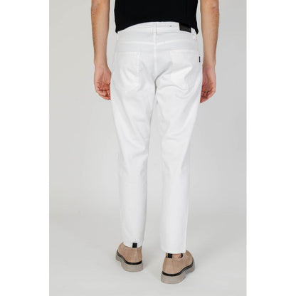 Pants by Antony Morato for men in stretch denim cotton white features an on trend silhouette with a and slim cut in an elegant long for a sophisticated look.