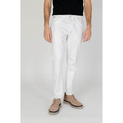 Pants by Antony Morato for men in stretch denim cotton white features an understated silhouette, showcasing a sophisticated slim and long with a refined for an understated, polished aesthetic.