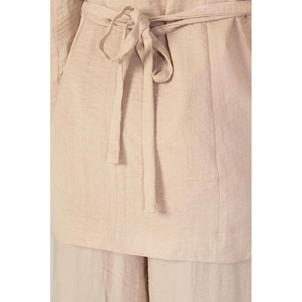 Vero Moda Pink Viscose Long Blazer Jacket