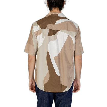 Only & Sons Men's Short-Sleeve Cotton Shirt - Brown