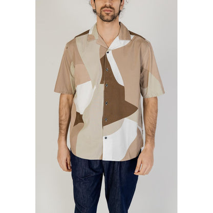 Only & Sons Men's Short-Sleeve Cotton Shirt - Brown