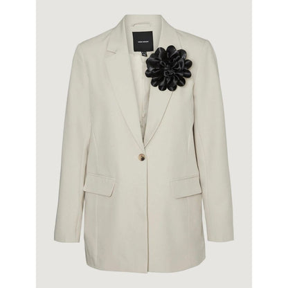 Vero Moda Women's Stretch Polyester & Viscose Suit - Beige Floral