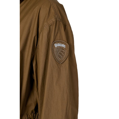 Parka by Blauer for women in cotton green & natural features a modern silhouette, showcasing a sophisticated and premium breathable-design & pockets for a truly modern finish.