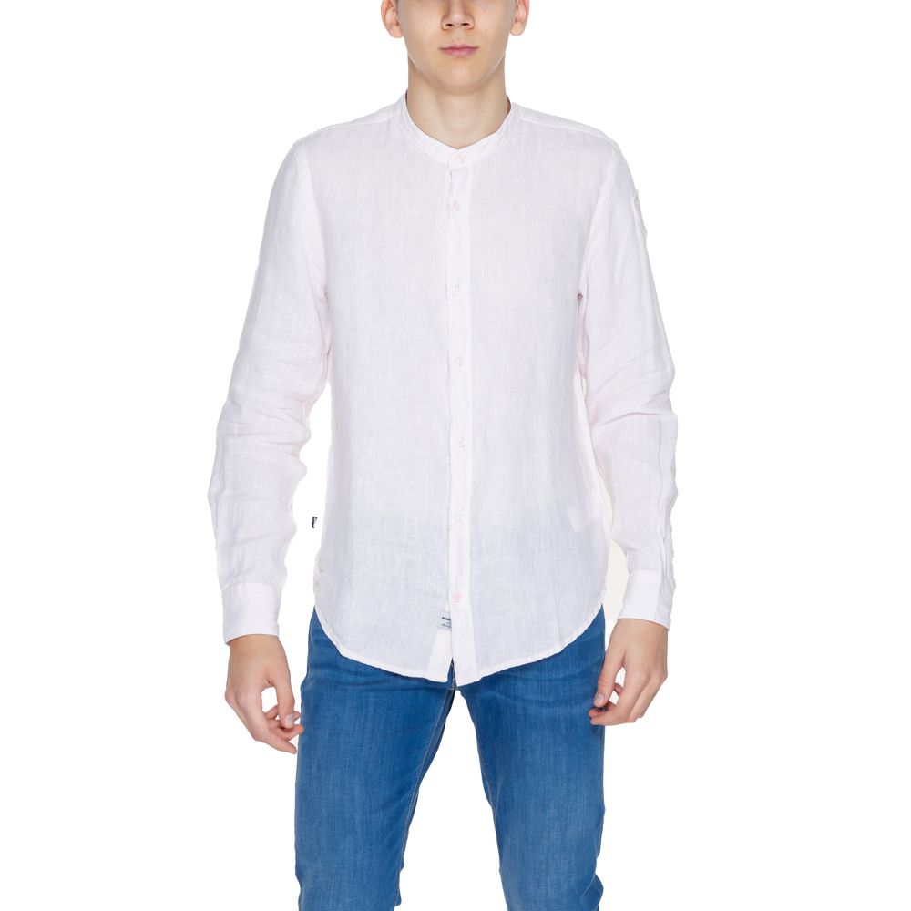 Shirt by Blauer for men in linen multicolor, featuring a nuanced and nuanced for a sophisticated finish.