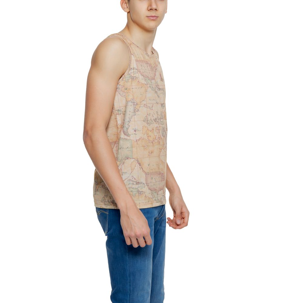 T-Shirt by Alviero Martini Prima Classe for men in polyester beige features an edgy silhouette, meticulously detailed with a sophisticated and for a truly edgy finish.