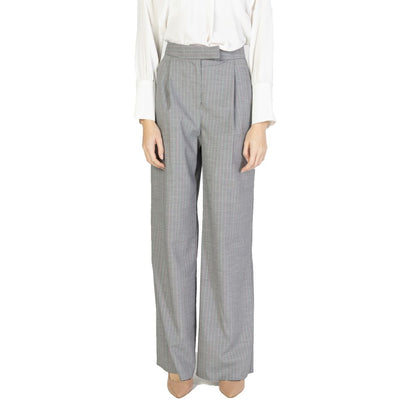 Pants by Rinascimento for women in stretch viscose polyester multicolor features a utilitarian wide with a utilitarian long and to create a sophisticated, premium look.
