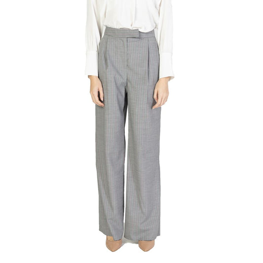 Pants by Rinascimento for women in stretch viscose polyester multicolor features a utilitarian wide with a utilitarian long and to create a sophisticated, premium look.