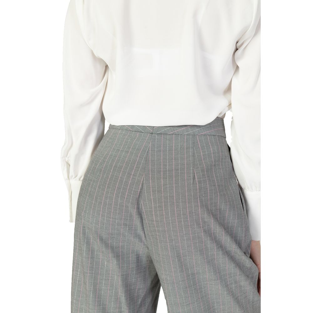 Pants by Rinascimento for women in stretch viscose polyester multicolor features a sleek silhouette with a sleek wide, a refined long, and a sophisticated finish.