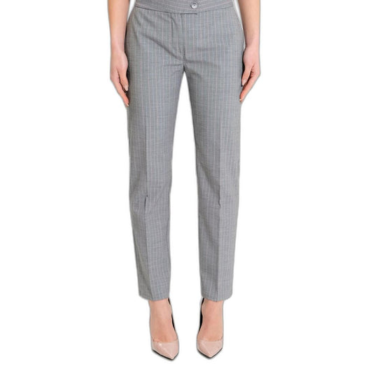 Pants by Rinascimento for women in stretch viscose polyester multicolor showcases a unrivaled comfort silhouette, featuring a cigarette cut and long with a for a unrivaled comfort and refined aesthetic.