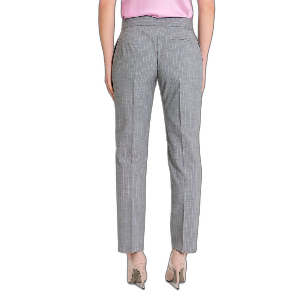 Pants by Rinascimento for women in stretch viscose polyester multicolor features a enduring silhouette, showcasing a enduring cigarette and long with a for a premium, tailored aesthetic.