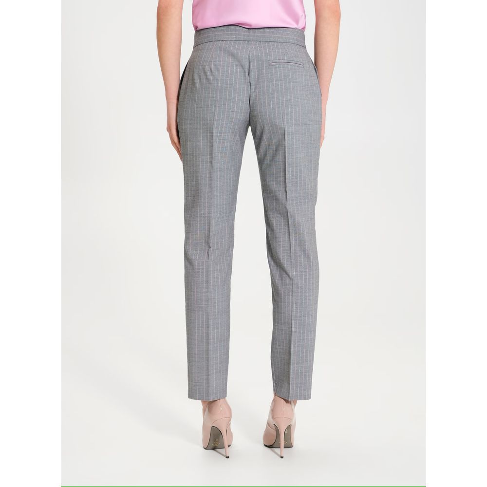 Pants by Rinascimento for women in stretch viscose polyester multicolor features a sleek silhouette with a sleek cigarette, a refined long, and a sophisticated finish.