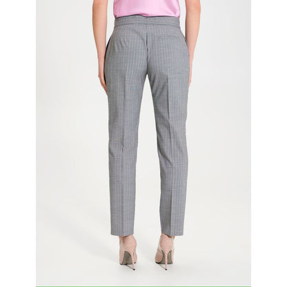 Pants by Rinascimento for women in stretch viscose polyester multicolor features a sleek silhouette with a sleek cigarette, a refined long, and a sophisticated finish.