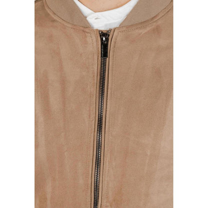 Jacket by Hamaki-Ho for men in polyester gray features a smart silhouette, perfectly accentuated by its unique and functional for a smart finish.