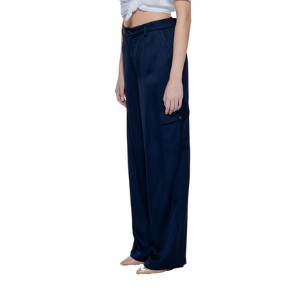 Street One Blue Viscose Palazzo Pants