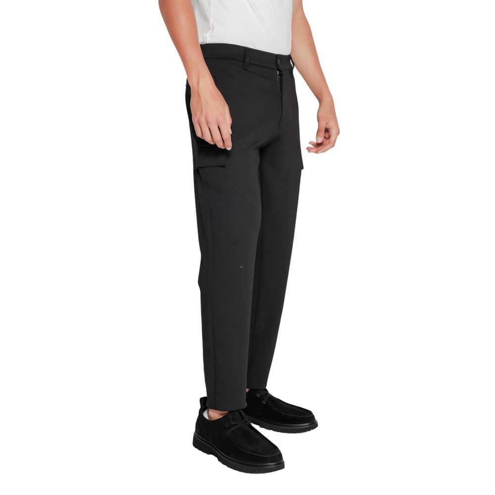 Activewear Jogger Pants by Calvin Klein for men in stretch polyester & viscose black features a athletic tapered-leg with a and long, showcasing athletic for a sophisticated performance look.