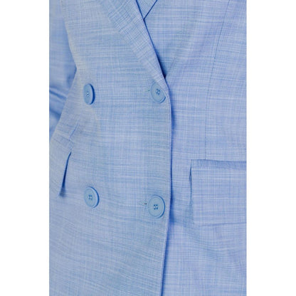 Suit by Sandro Ferrone for women in polyester & viscose blue showcases a tailored silhouette, artfully defined by its and tailored .