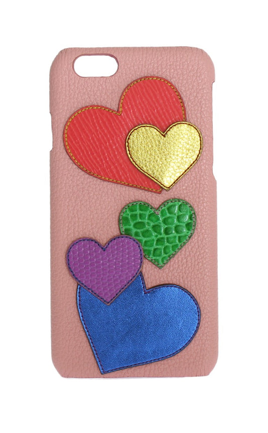 Dolce & Gabbana Pink Leather Heart iPhone 6/6s Cover