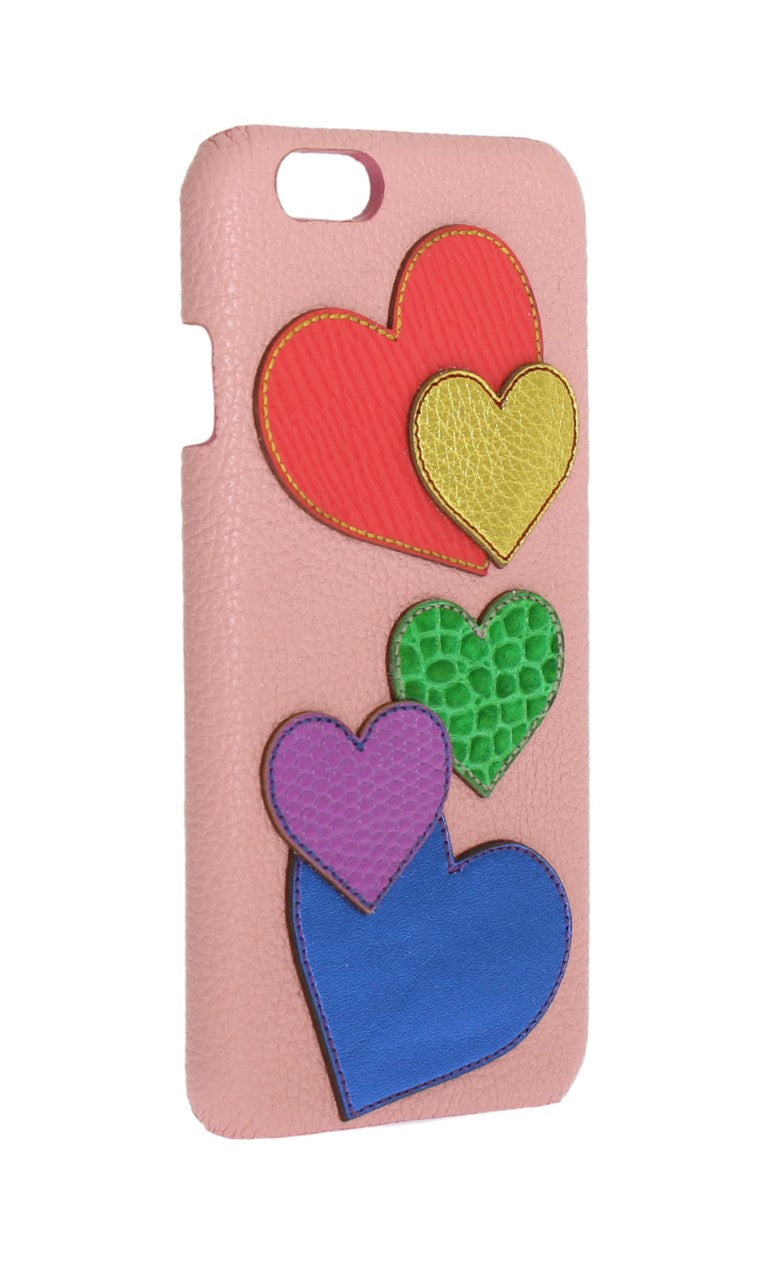 Dolce & Gabbana Pink Leather Heart iPhone 6/6s Cover