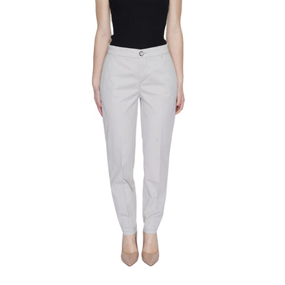 Street One Women's Cigarette Stretch Cotton Jeans - Beige